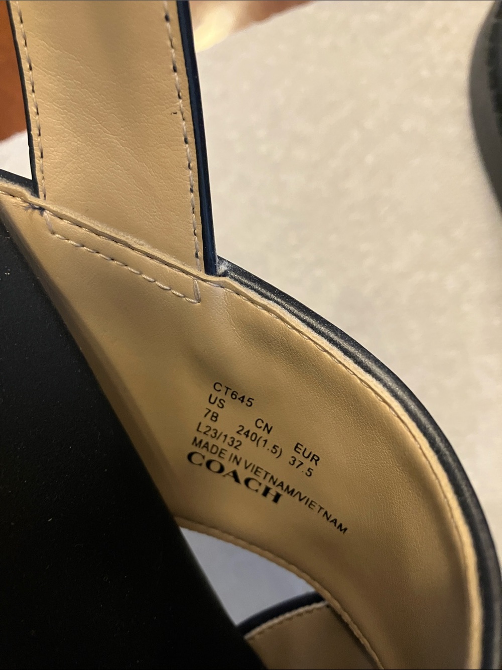 COACH.Navy Signature Canvas Crisscross Slingback Sandals with Box. Size 7 Worn 1 - Picture 3 of 16